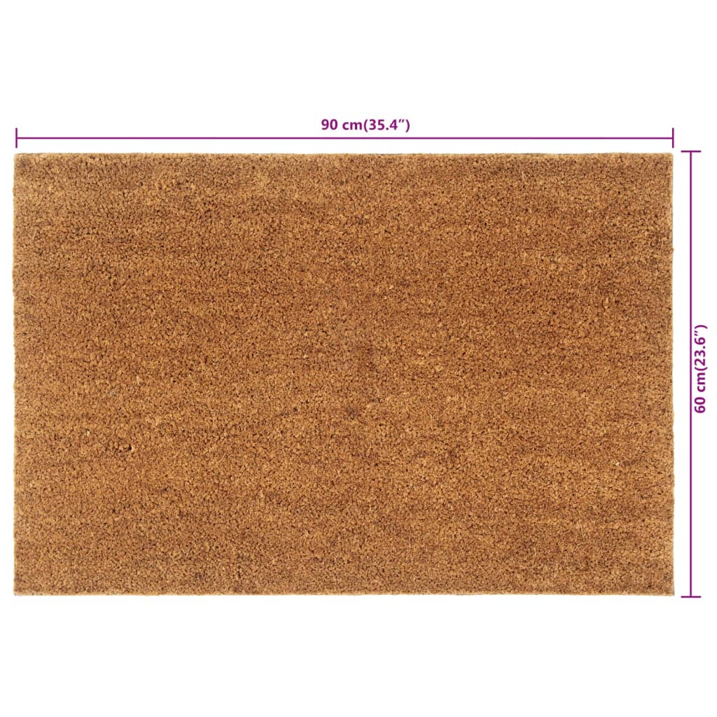 Dørmatte naturlig 60x90 cm tuftet kokosfiber
