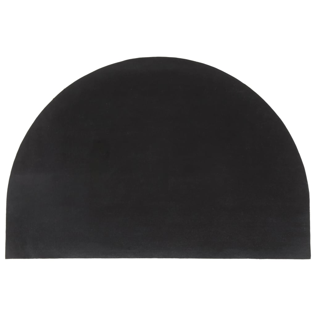 Dørmatte naturlig halvrund 60x90 cm tuftet kokosfiber