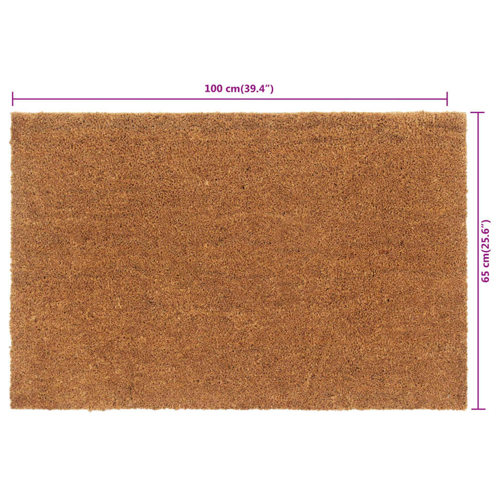 Dørmatte naturlig 65x100 cm tuftet kokosfiber