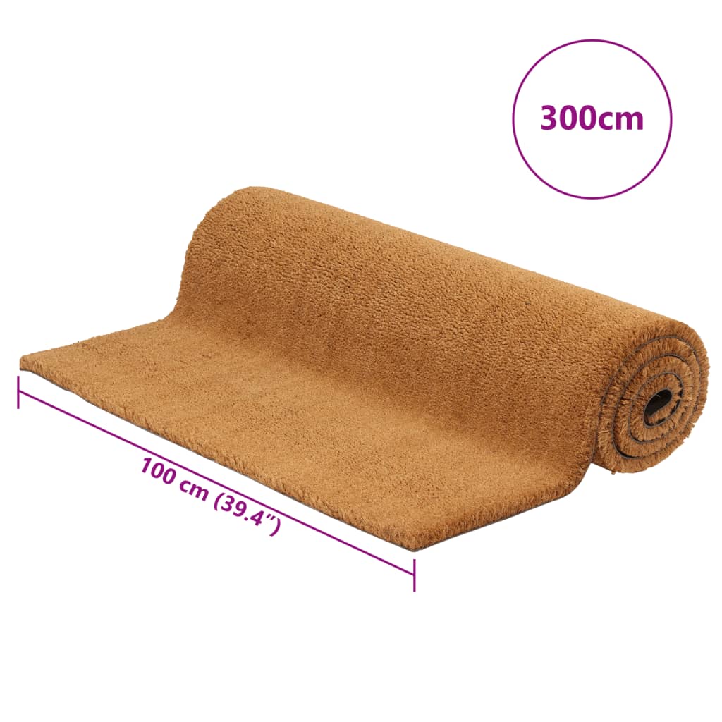 Dørmatte naturlig 100x300 cm tuftet kokosfiber
