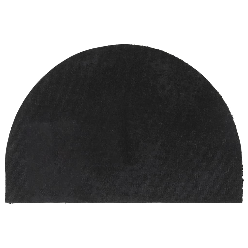 Dørmatte svart halvrund 40x60 cm tuftet kokosfiber