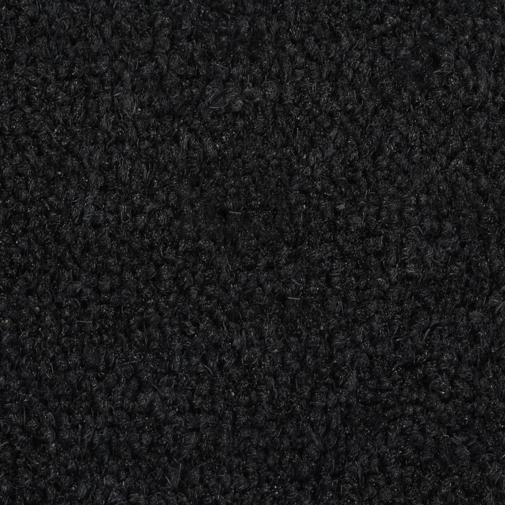 Dørmatte svart halvrund 60x90 cm tuftet kokosfiber