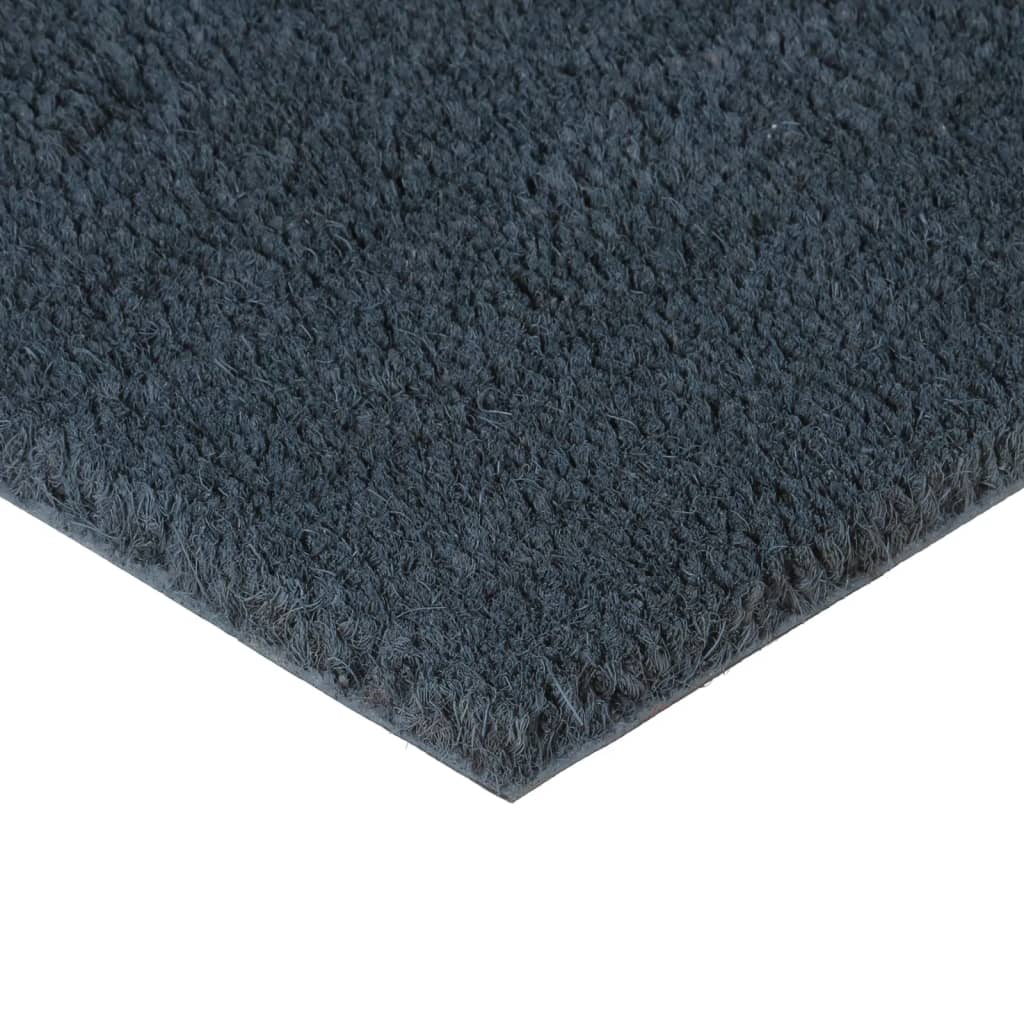 Dørmatte mørkegrå 80x100 cm tuftet kokosfiber