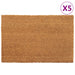 Dørmatter 5 stk naturlig 40x60 cm tuftet kokosfiber
