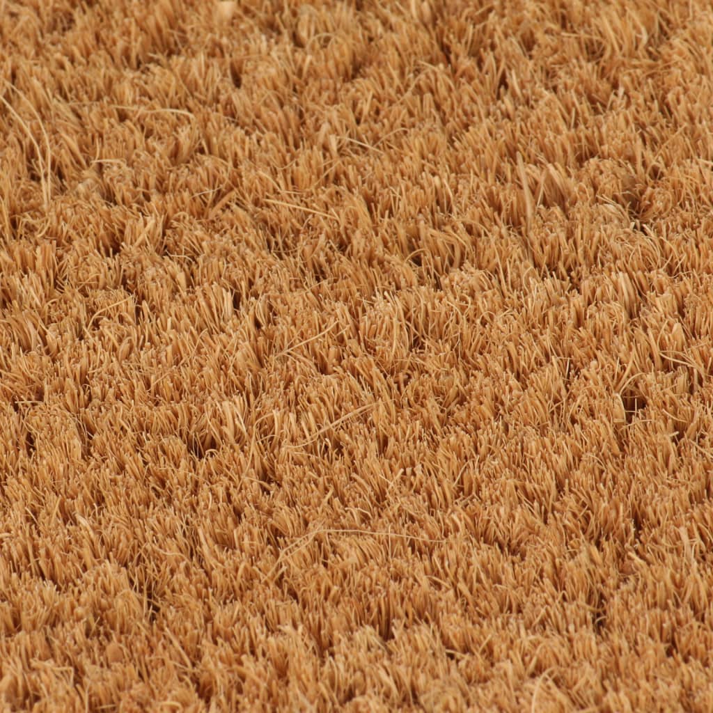Dørmatte naturlig halvrund 50x80 cm tuftet kokosfiber