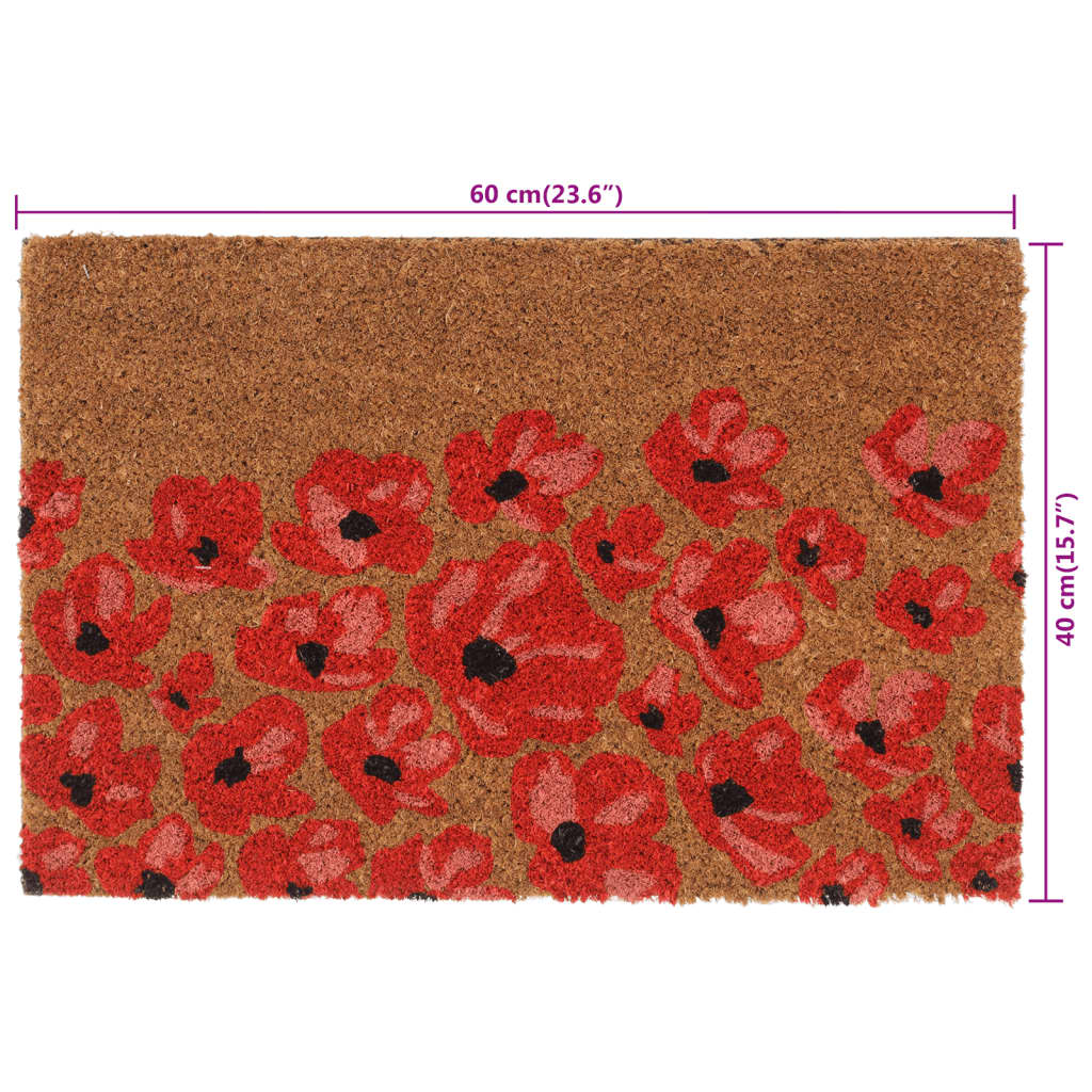 Dørmatte naturlig 40x60 cm tuftet kokosfiber