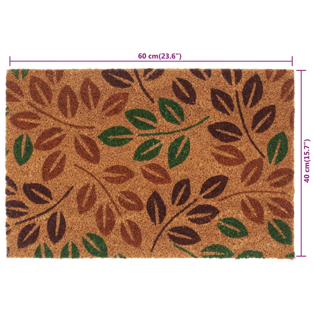 Dørmatte naturlig 40x60 cm tuftet kokosfiber