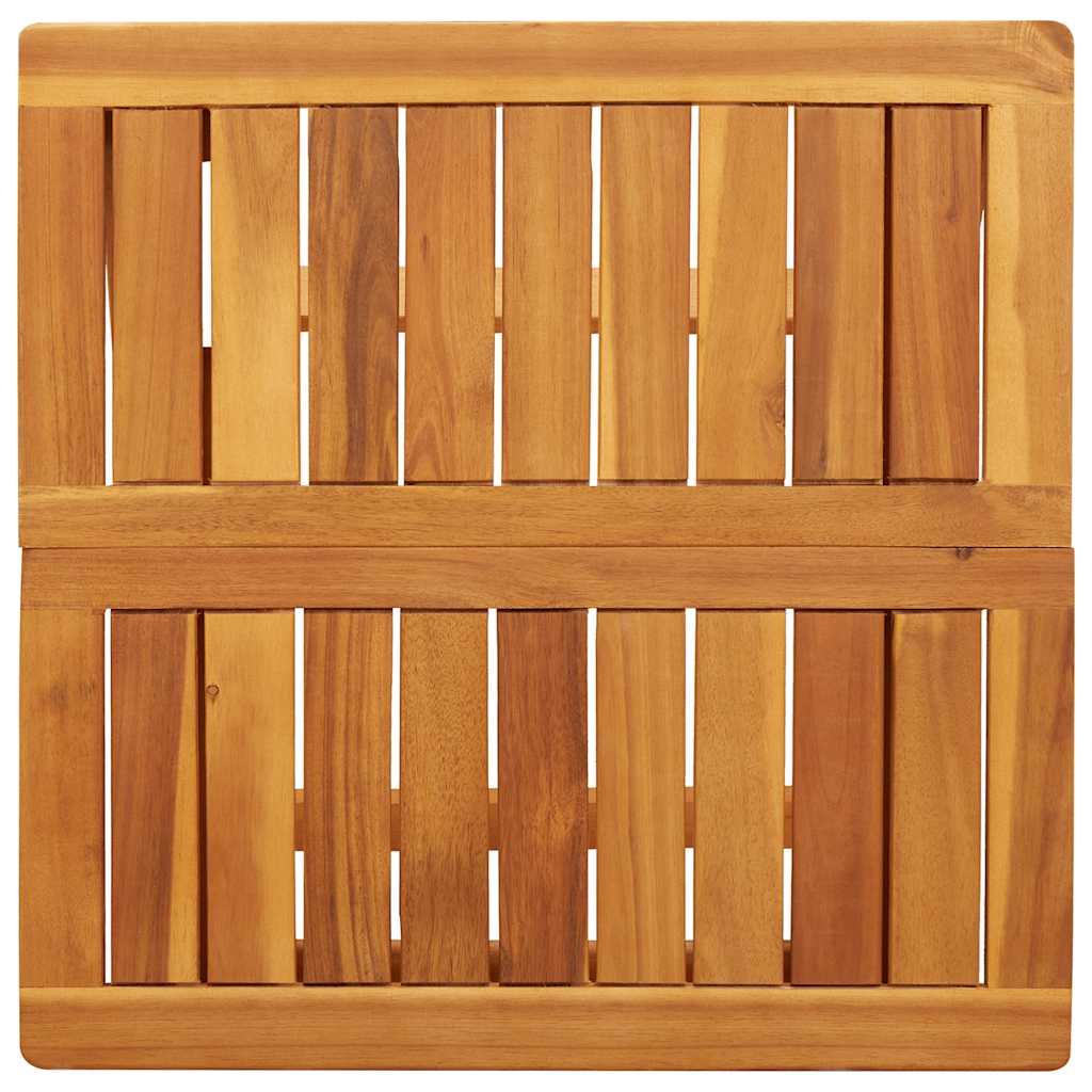 Sammenleggbart hagebord 50x50x50 cm heltre akasie