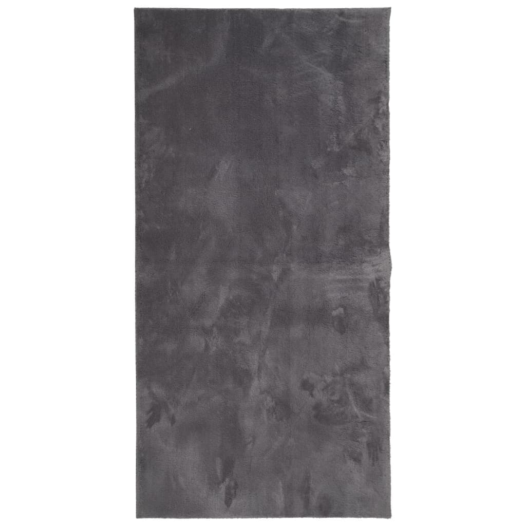 Teppe HUARTE kort luv mykt og vaskbart antrasitt 100x200 cm
