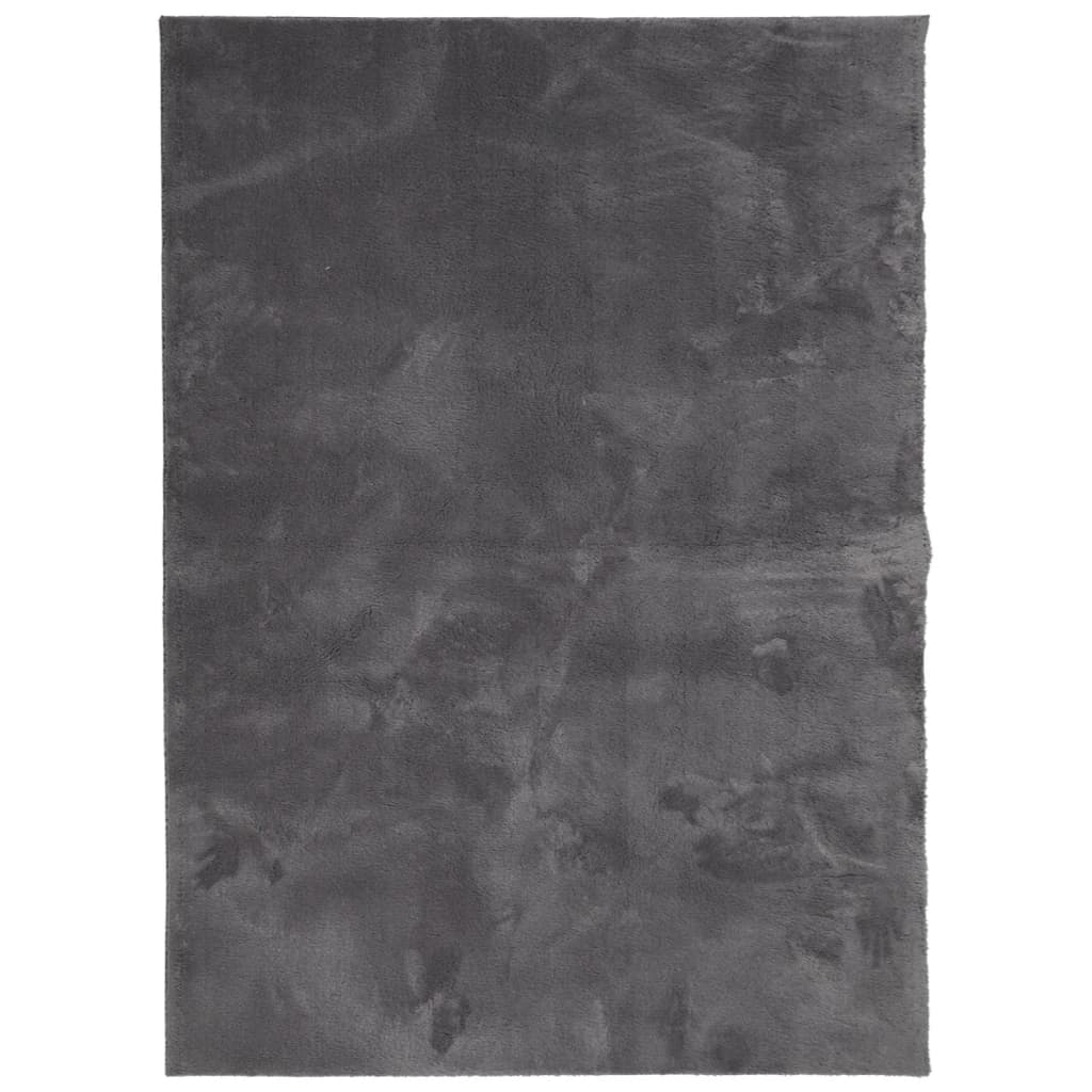 Teppe HUARTE kort luv mykt og vaskbart antrasitt 140x200 cm