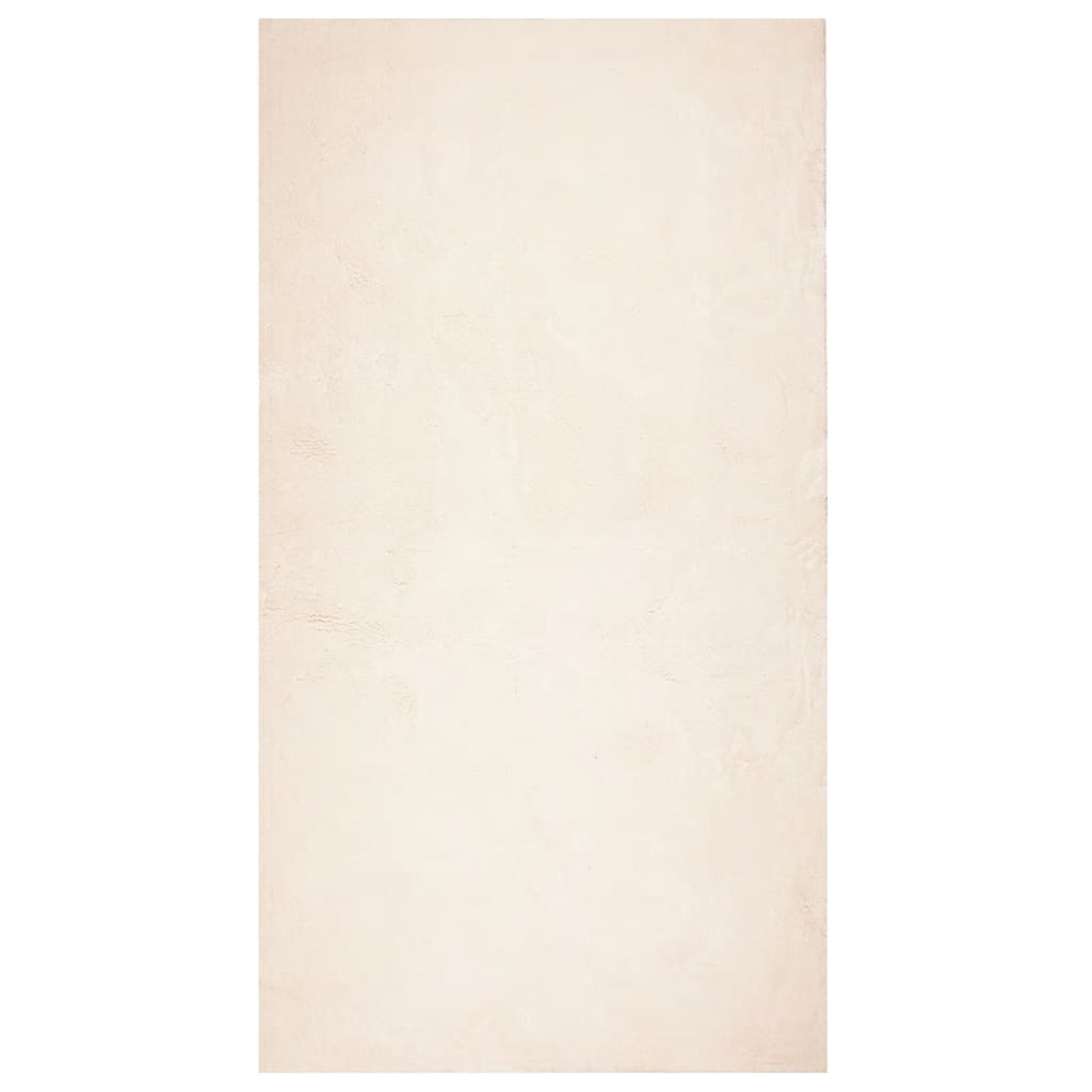 Teppe HUARTE kort luv mykt og vaskbart beige 80x150 cm