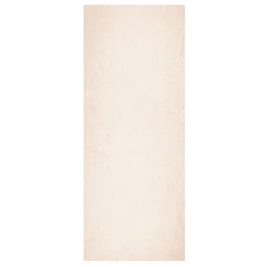 Teppe HUARTE kort luv mykt og vaskbart beige 80x200 cm