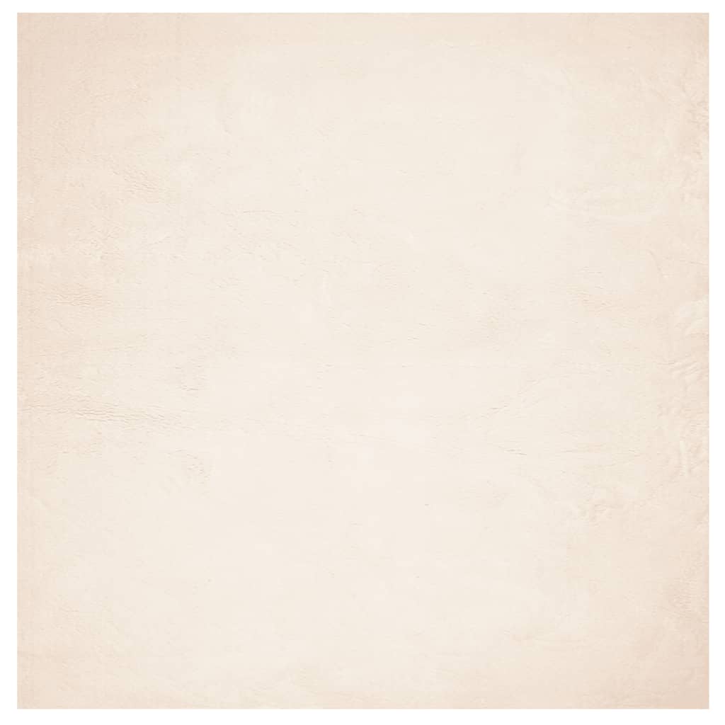 Teppe HUARTE kort luv mykt og vaskbart beige 120x120 cm