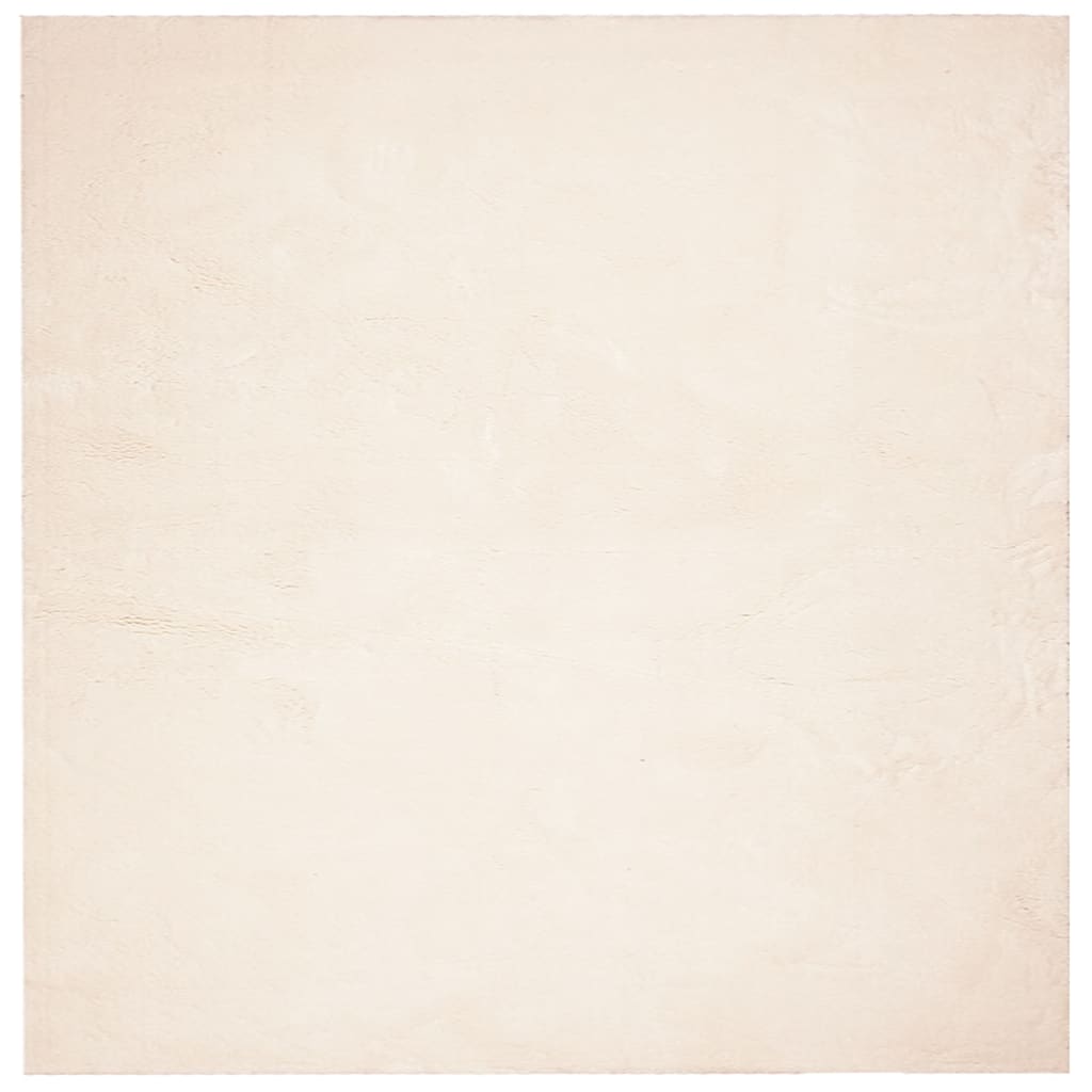 Teppe HUARTE kort luv mykt og vaskbart beige 160x160 cm