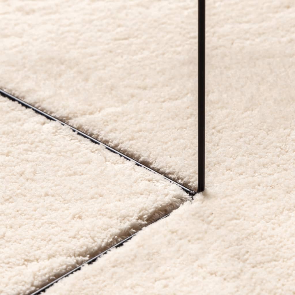 Teppe HUARTE kort luv mykt og vaskbart beige 240x340 cm