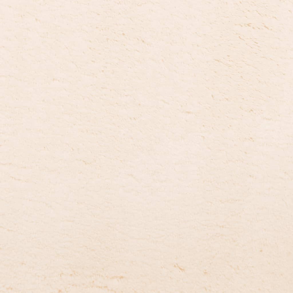 Teppe HUARTE kort luv mykt og vaskbart beige Ø 200 cm