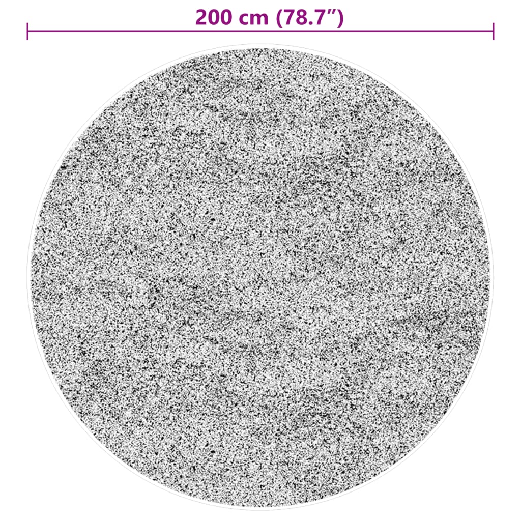 Teppe HUARTE kort luv mykt og vaskbart beige Ø 200 cm