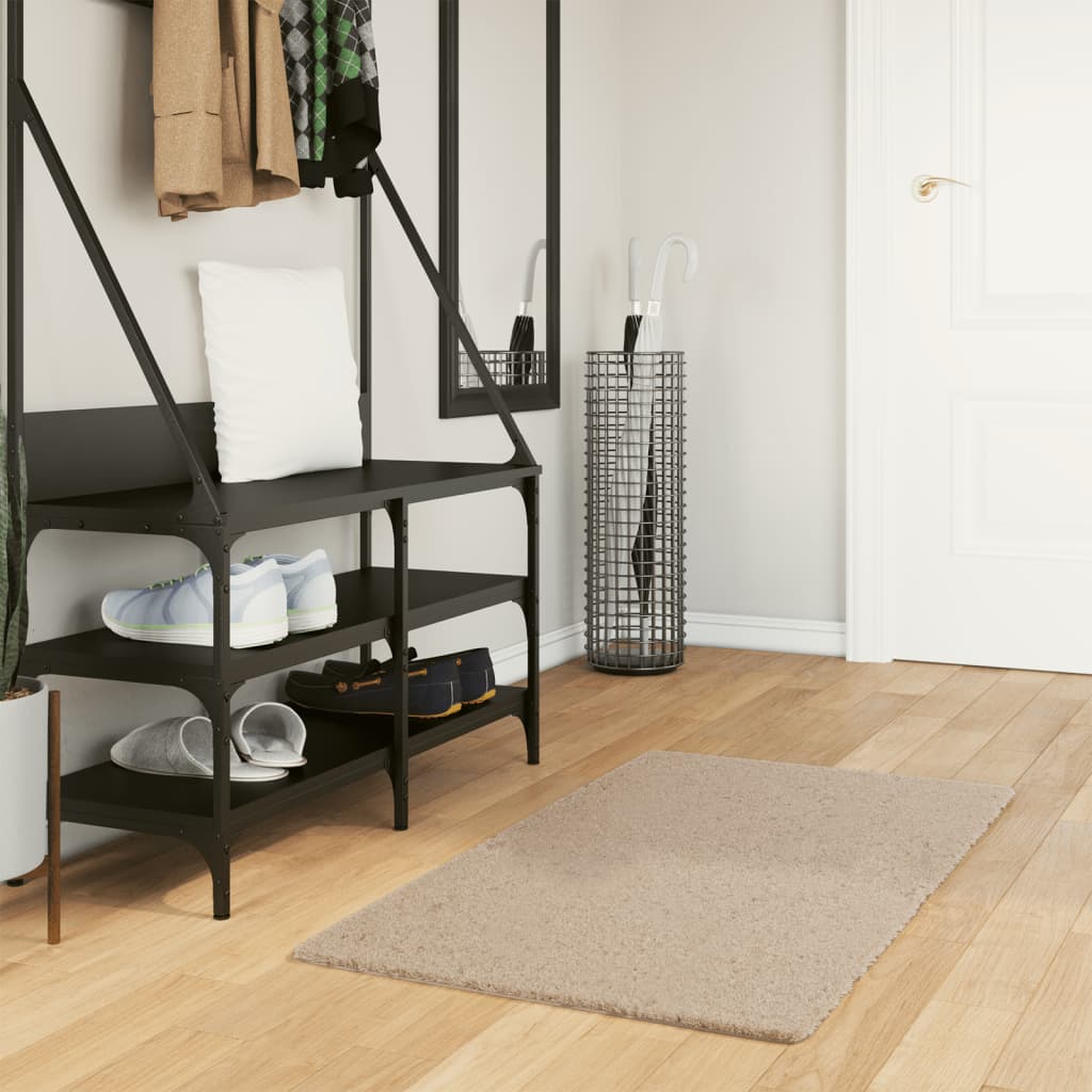 Teppe HUARTE kort luv mykt og vaskbart sand 60x110 cm
