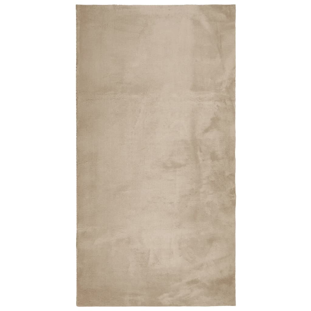 Teppe HUARTE kort luv mykt og vaskbart sand 80x150 cm