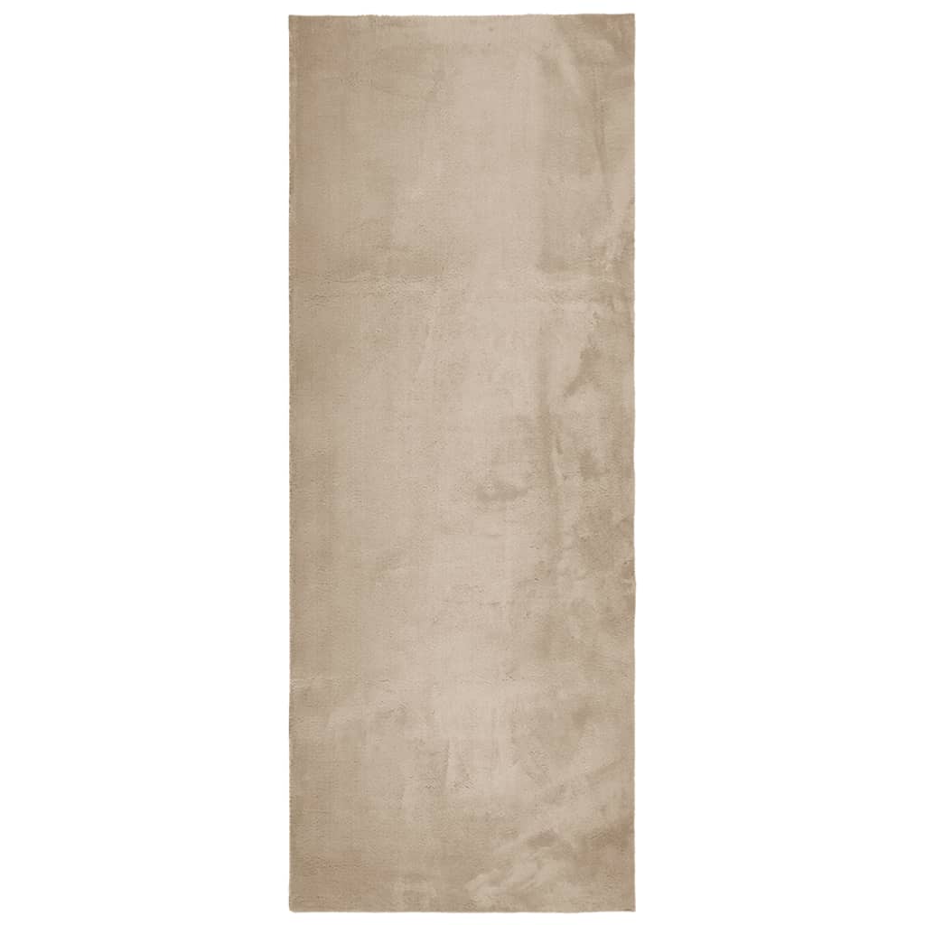 Teppe HUARTE kort luv mykt og vaskbart sand 80x200 cm