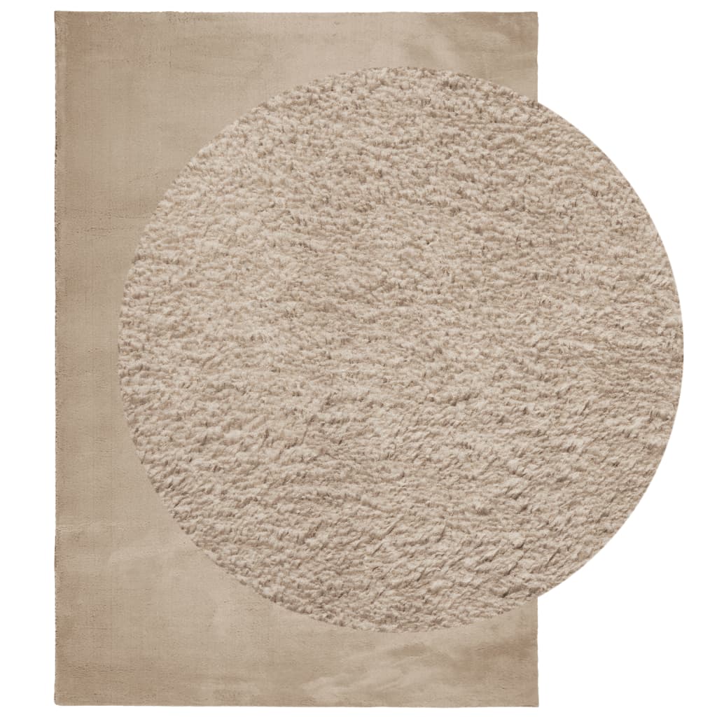 Teppe HUARTE kort luv mykt og vaskbart sand 120x170 cm