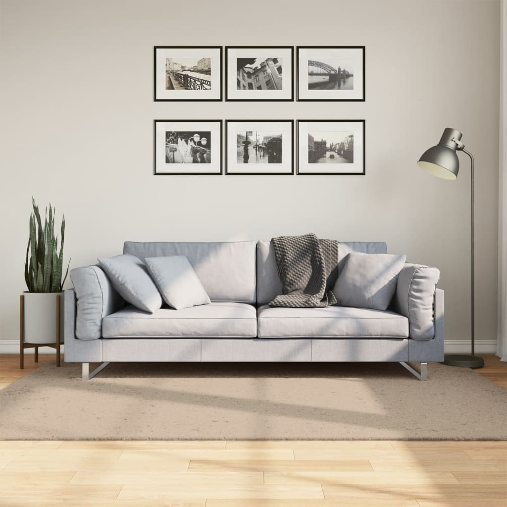 Teppe HUARTE kort luv mykt og vaskbart sand 140x200 cm