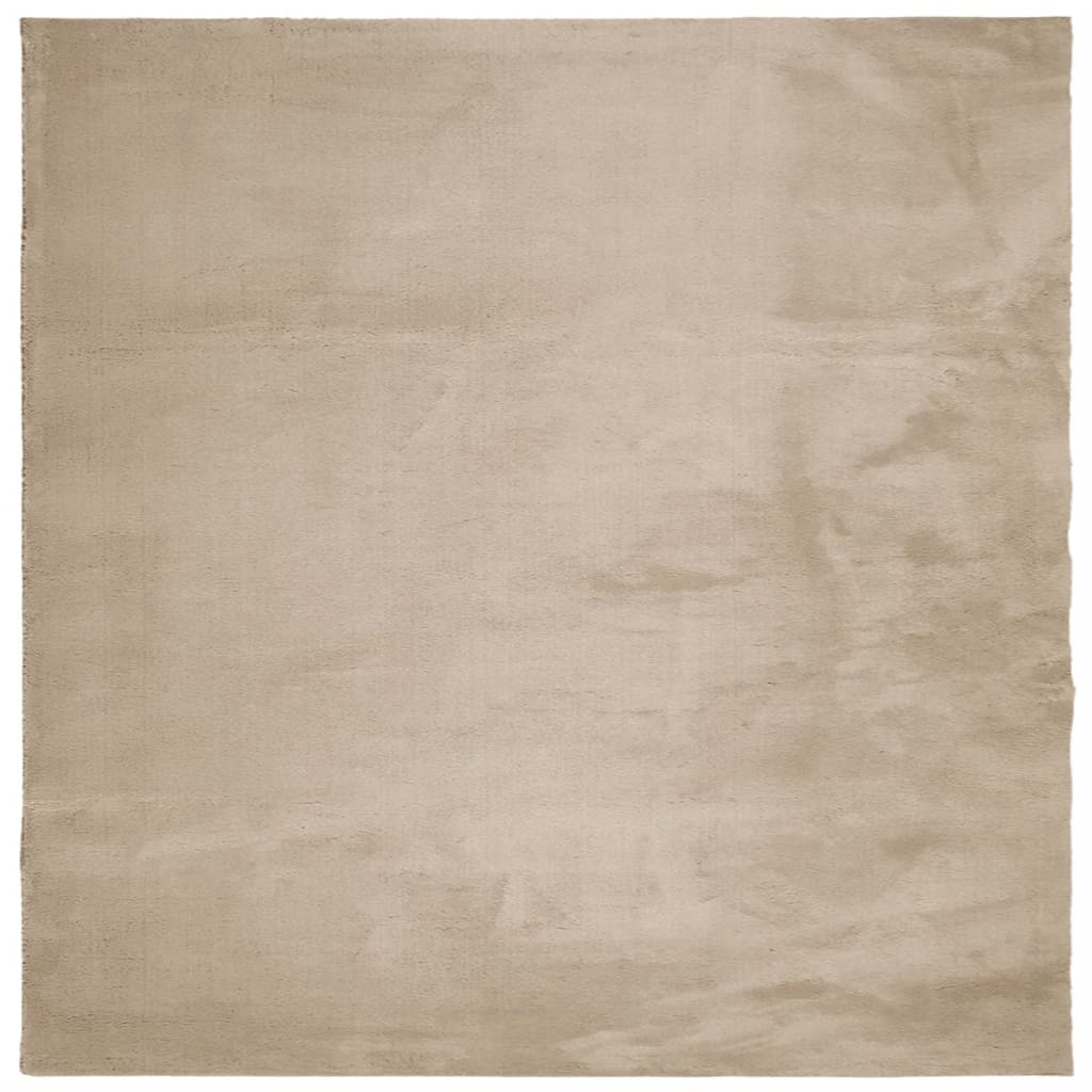Teppe HUARTE kort luv mykt og vaskbart sand 200x200 cm