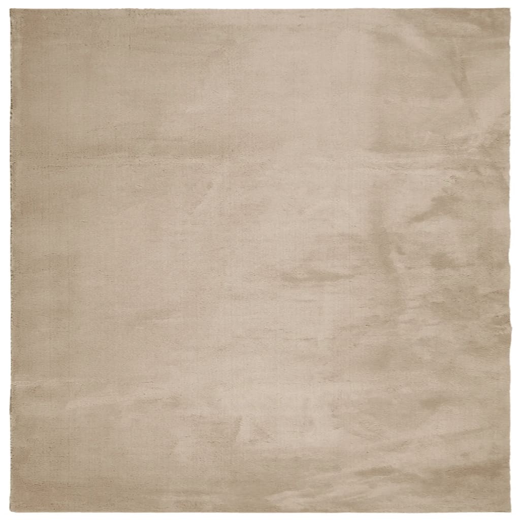 Teppe HUARTE kort luv mykt og vaskbart sand 240x240 cm