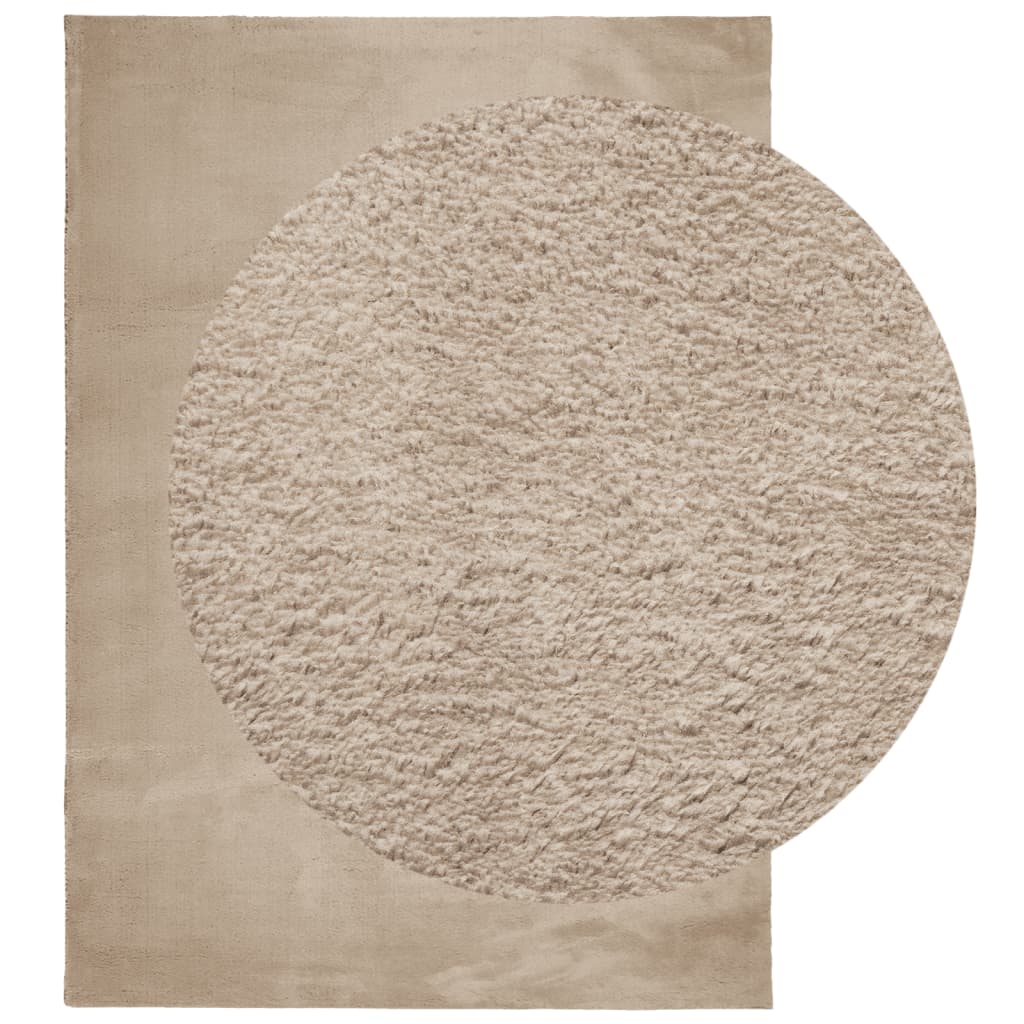Teppe HUARTE kort luv mykt og vaskbart sand 240x340 cm