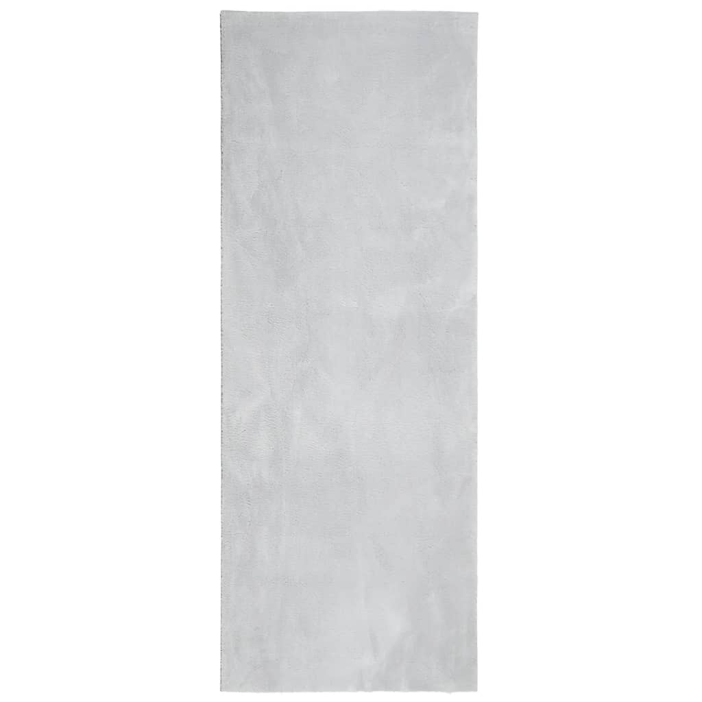 Teppe HUARTE kort luv mykt og vaskbart grå 80x200 cm