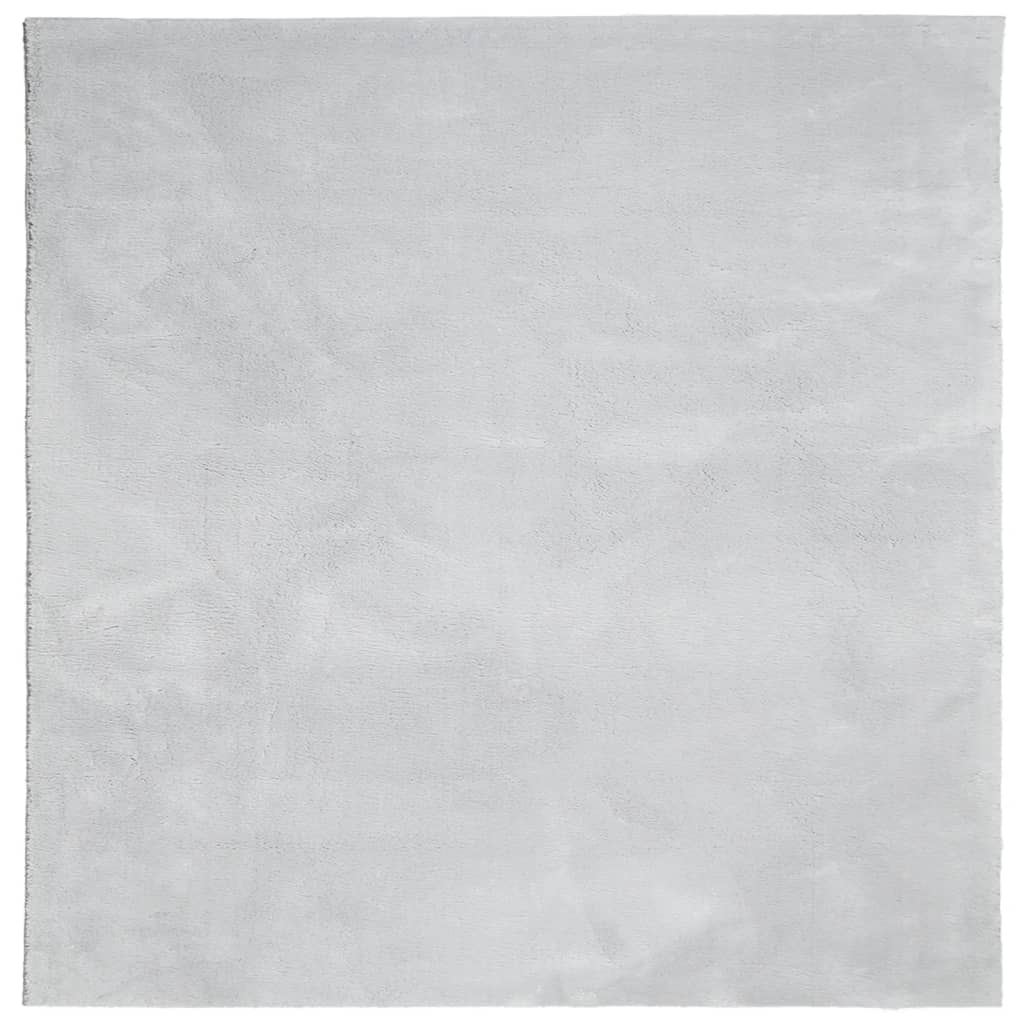 Teppe HUARTE kort luv mykt og vaskbart grå 120x120 cm
