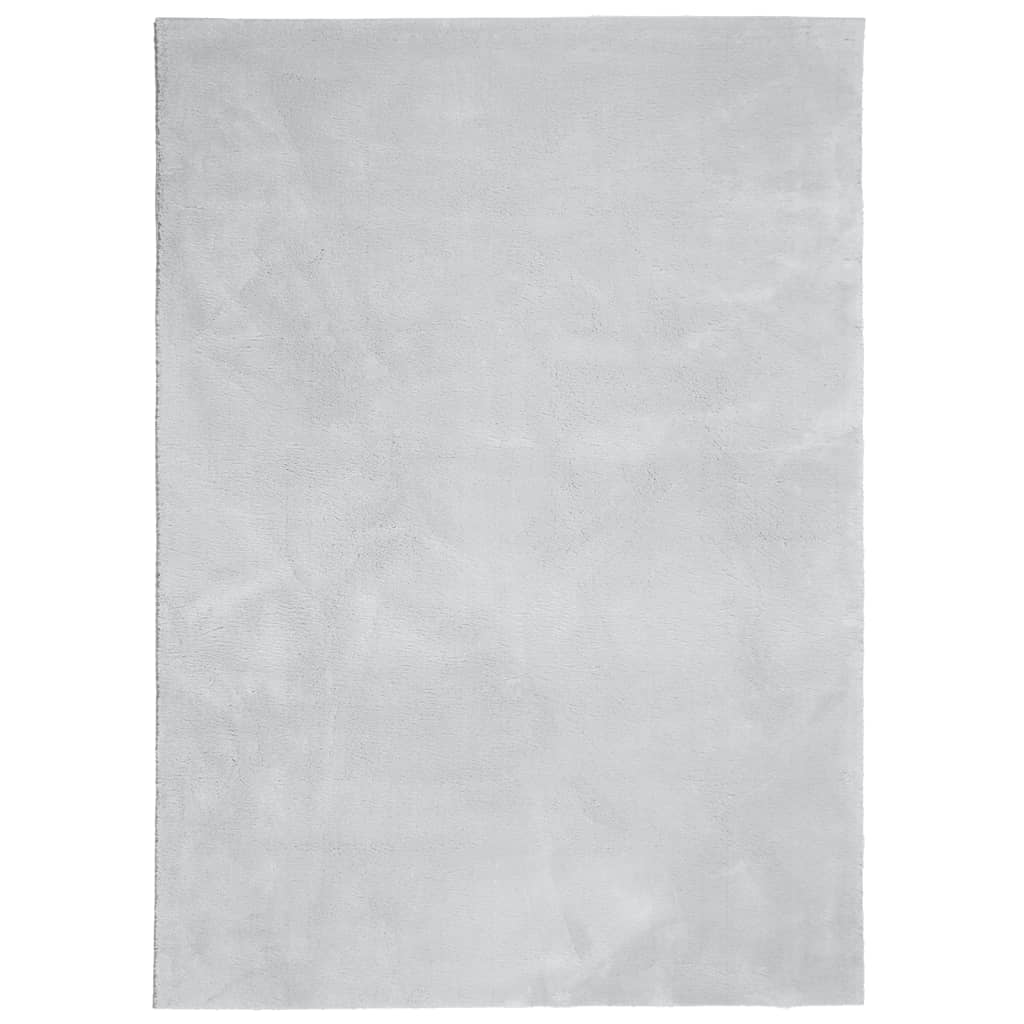 Teppe HUARTE kort luv mykt og vaskbart grå 160x230 cm
