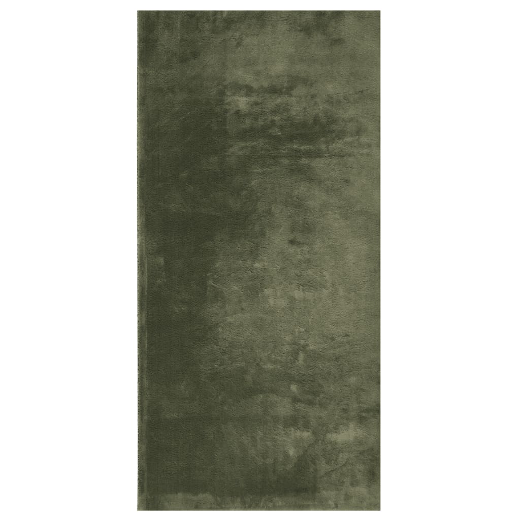 Teppe HUARTE kort luv mykt og vaskbart skogsgrønn 100x200 cm