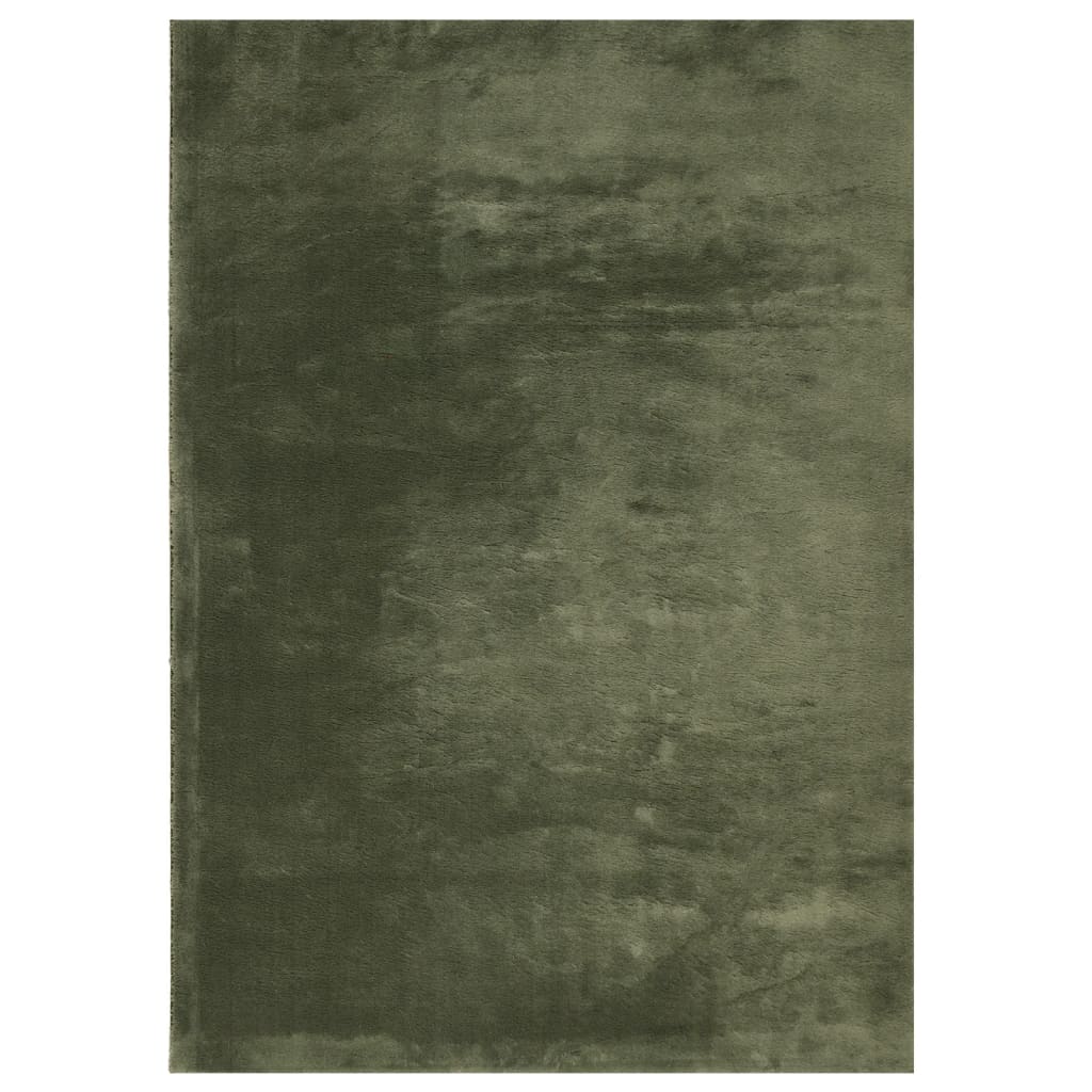 Teppe HUARTE kort luv mykt og vaskbart skogsgrønn 140x200 cm