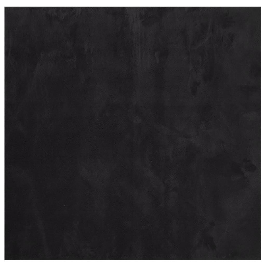 Teppe HUARTE kort luv mykt og vaskbart svart 200x200 cm