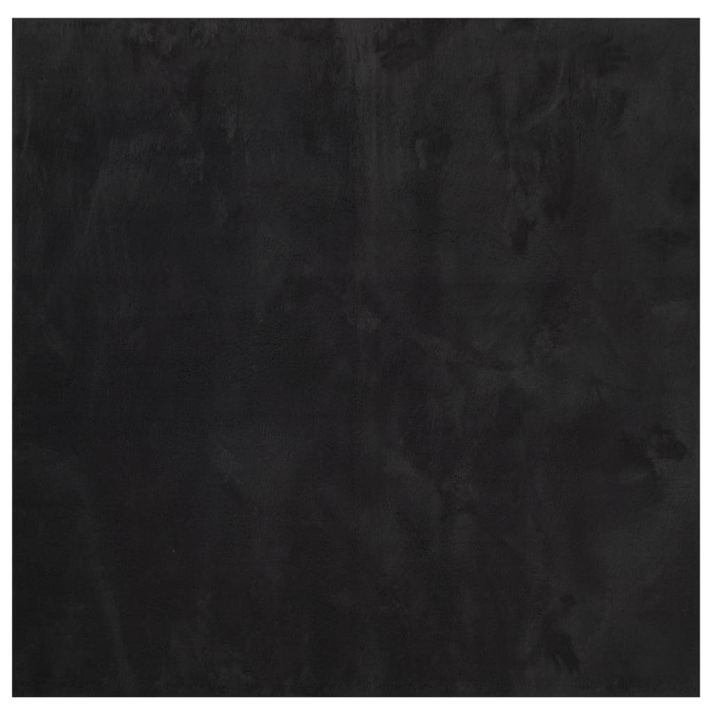 Teppe HUARTE kort luv mykt og vaskbart svart 240x240 cm