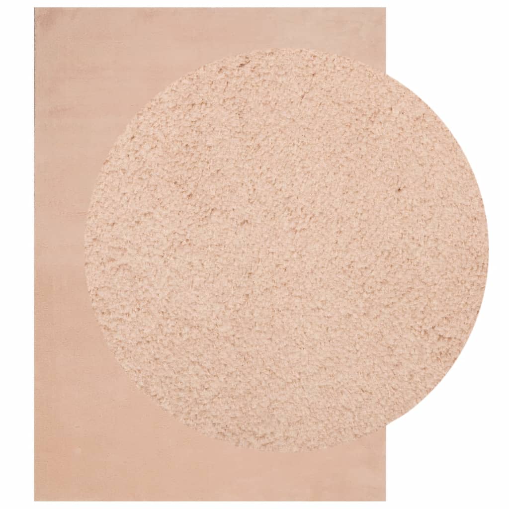 Teppe HUARTE kort luv mykt og vaskbart blush 200x280 cm