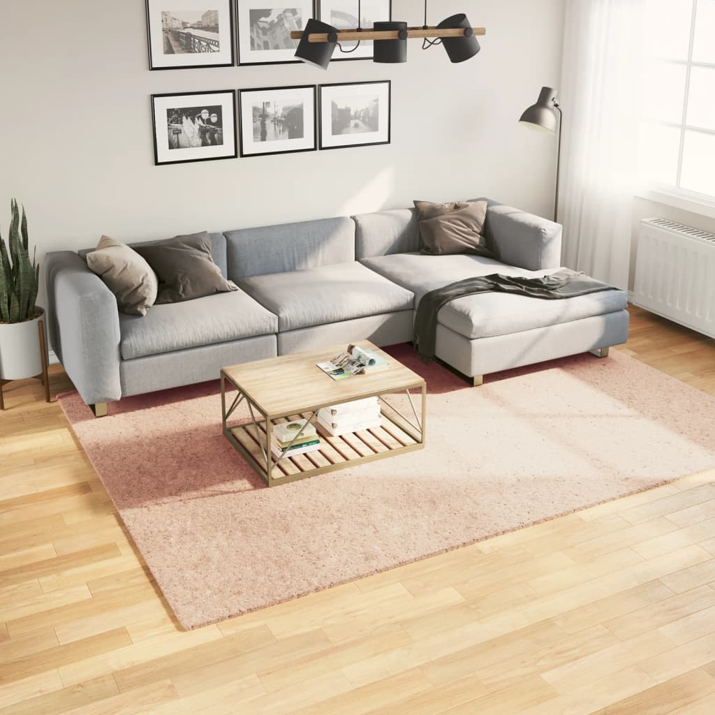 Teppe HUARTE kort luv mykt og vaskbart blush 200x280 cm