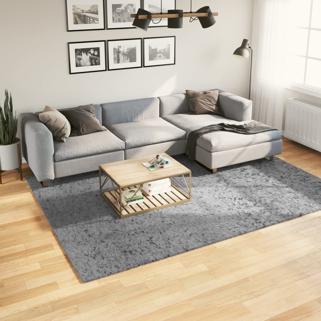 Tykt teppe PAMPLONA høy luv moderne grå 200x280 cm vidaXL