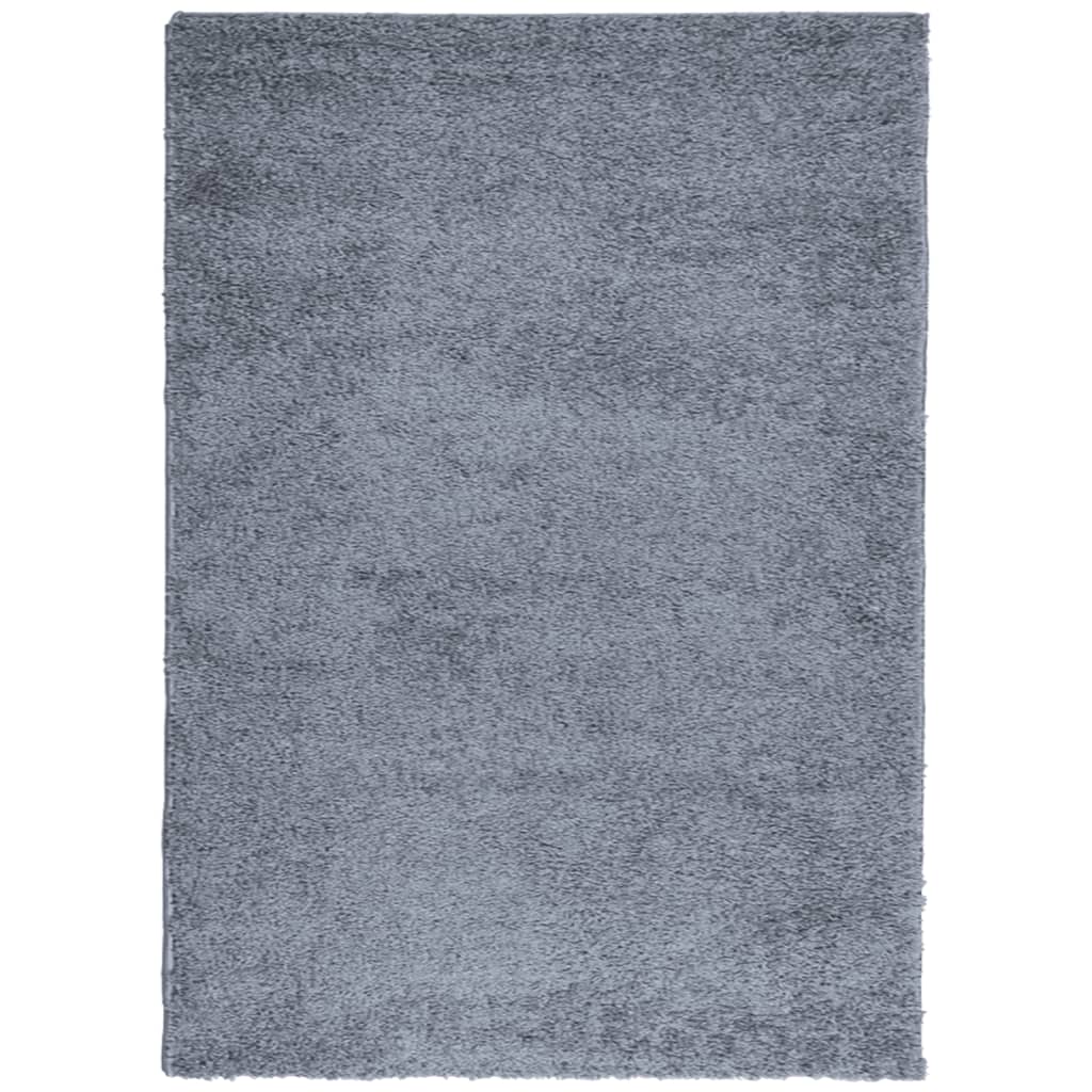 Tykt teppe PAMPLONA høy luv moderne blå 200x280 cm