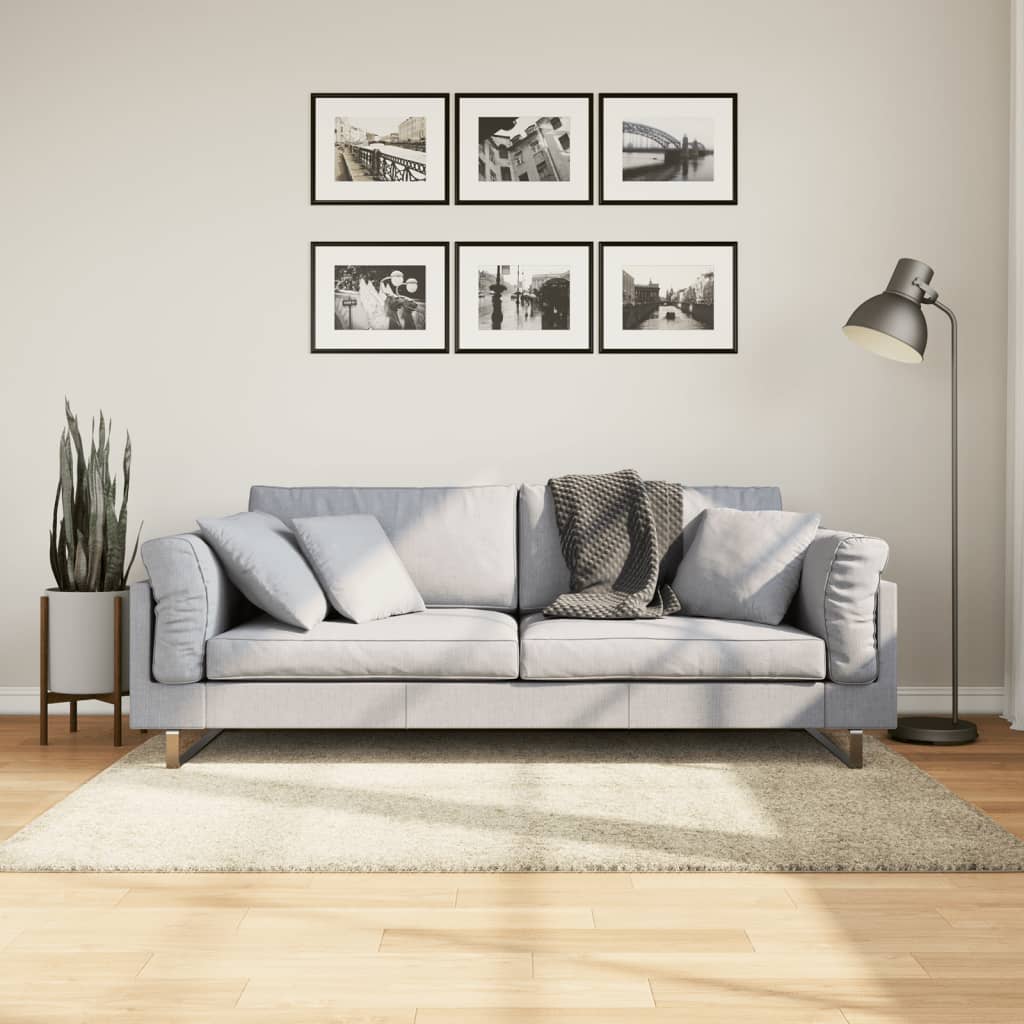 Tykt teppe PAMPLONA høy luv moderne gull 120x170 cm