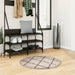 Tykt teppe PAMPLONA høy luv moderne beige antrasitt Ø80 cm