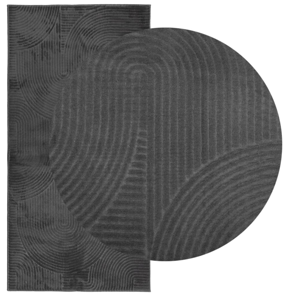 Rug IZA kort luv skandinavisk utseende antrasitt 100x200 cm