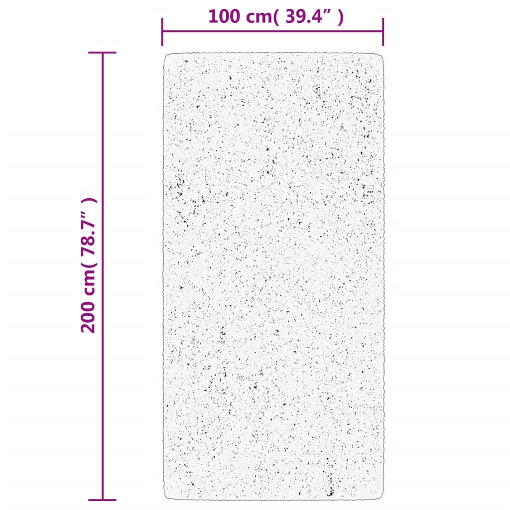 Rug IZA kort luv skandinavisk utseende antrasitt 100x200 cm