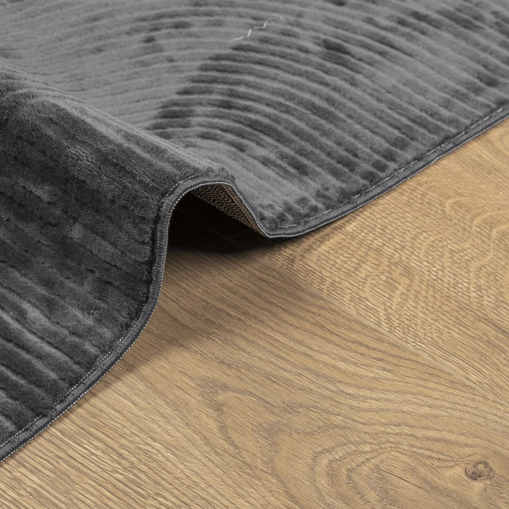 Rug IZA kort luv skandinavisk utseende antrasitt 120x170 cm
