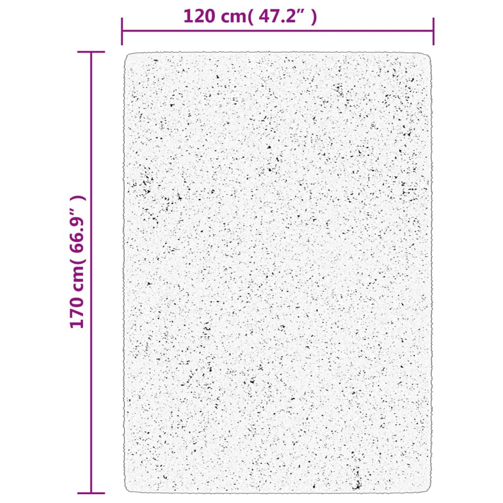 Rug IZA kort luv skandinavisk utseende antrasitt 120x170 cm
