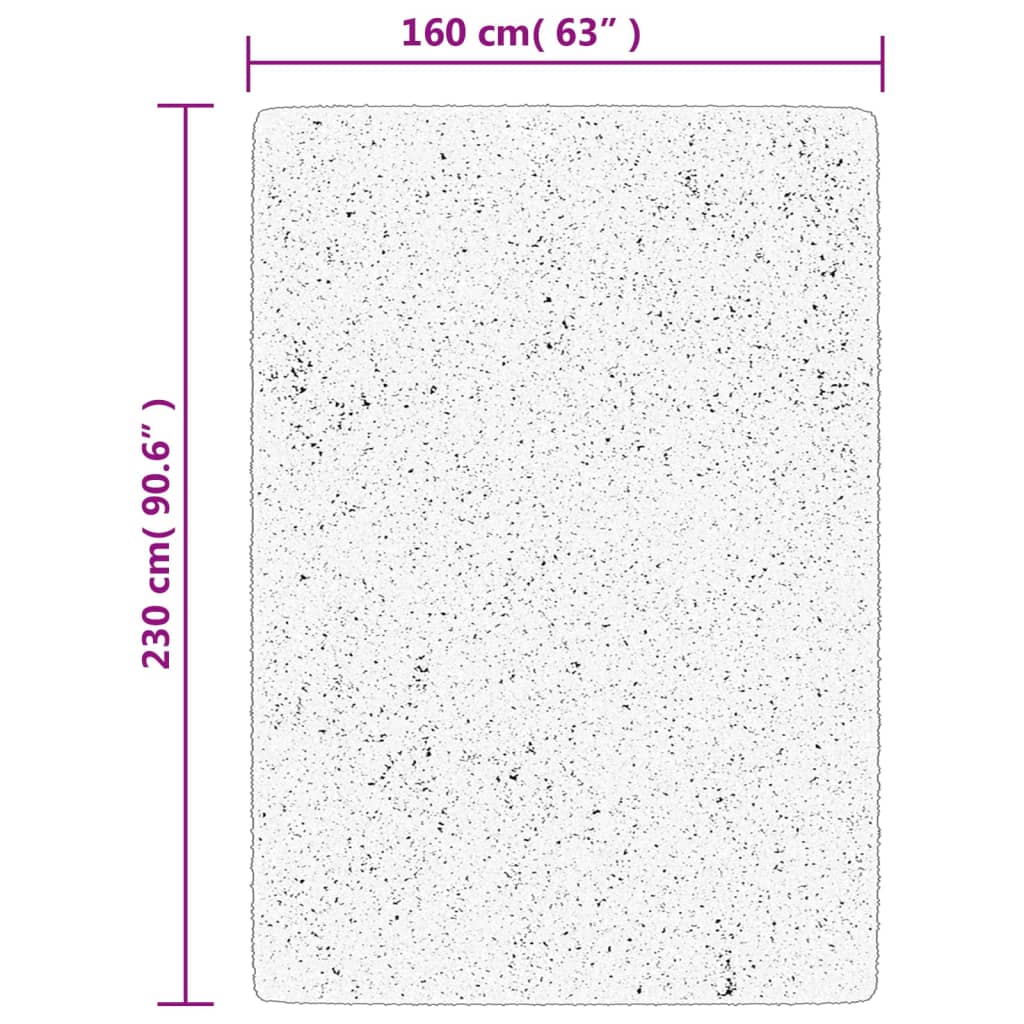Rug IZA kort luv skandinavisk utseende antrasitt 160x230 cm