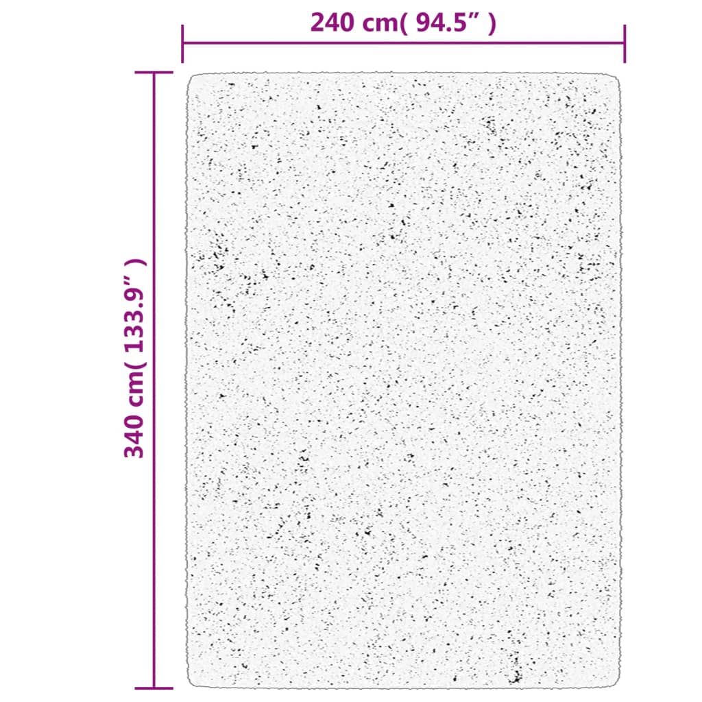 Rug IZA kort luv skandinavisk utseende antrasitt 240x340 cm