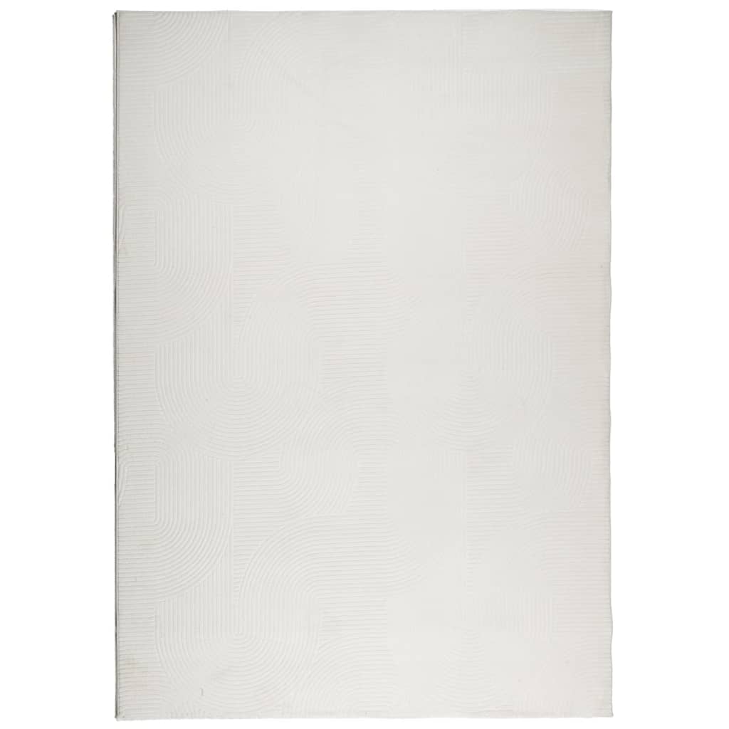 Rug IZA kort luv skandinavisk utseende krem 120x170 cm