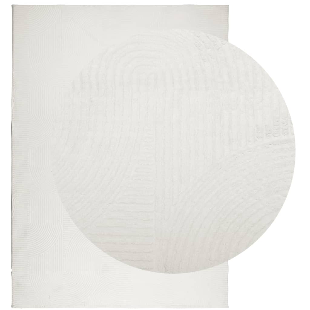 Rug IZA kort luv skandinavisk utseende krem 200x280 cm
